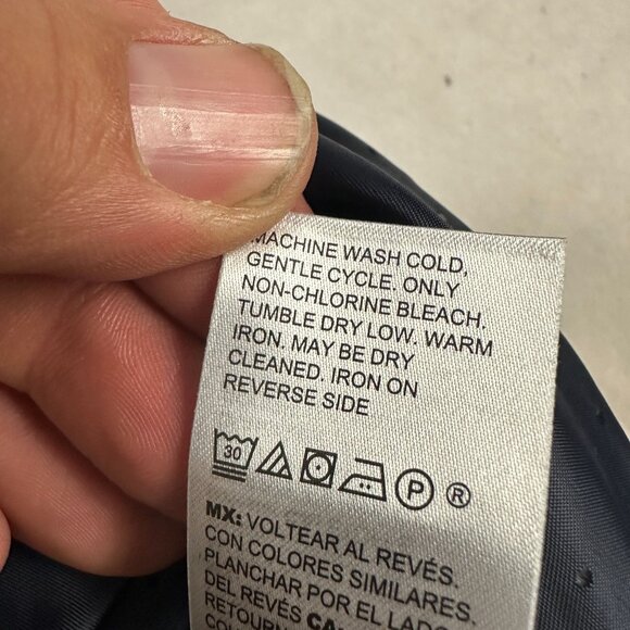 Chicos Womens Velvet Jacket Size 4 Blue Cotton/Spandex Blend Button Front - Picture 5 of 5